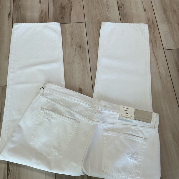 Citizens Of Humanity White Straight Leg Jeans - Picture 2 of 4